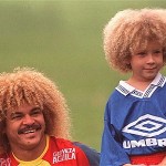 carlos valderrama met vreemd haar