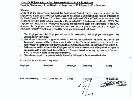 contract Atouba contract Atouba