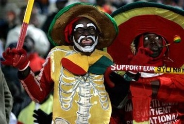 Ghanese fan Fan van Ghana tijdens Africa Cup