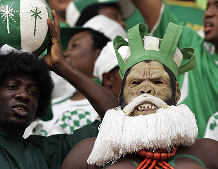 Nigeriaanse supporter Fan van Nigeria