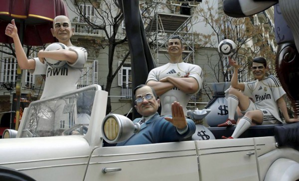 Kaka, Benzema, Ronaldo Las Fallas de Valencia