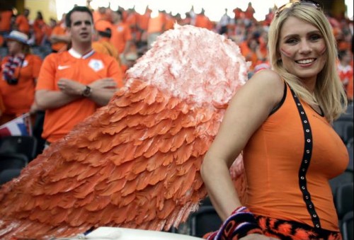 Vrouwelijke Holland fan
