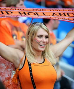 Nederlandse vrouwelijke voetbalfan
