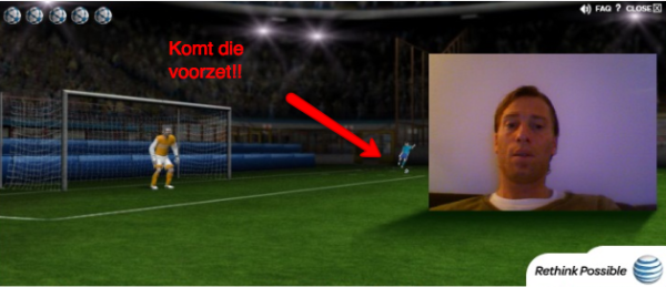 Interactieve voetbalbanner Interactieve voetbalbanner