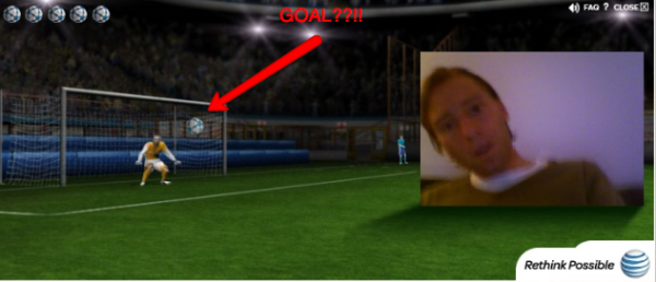 Interactieve voetbalbanner Interactieve voetbalbanner