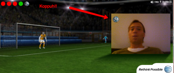 Interactieve voetbalbanner Interactieve voetbalbanner